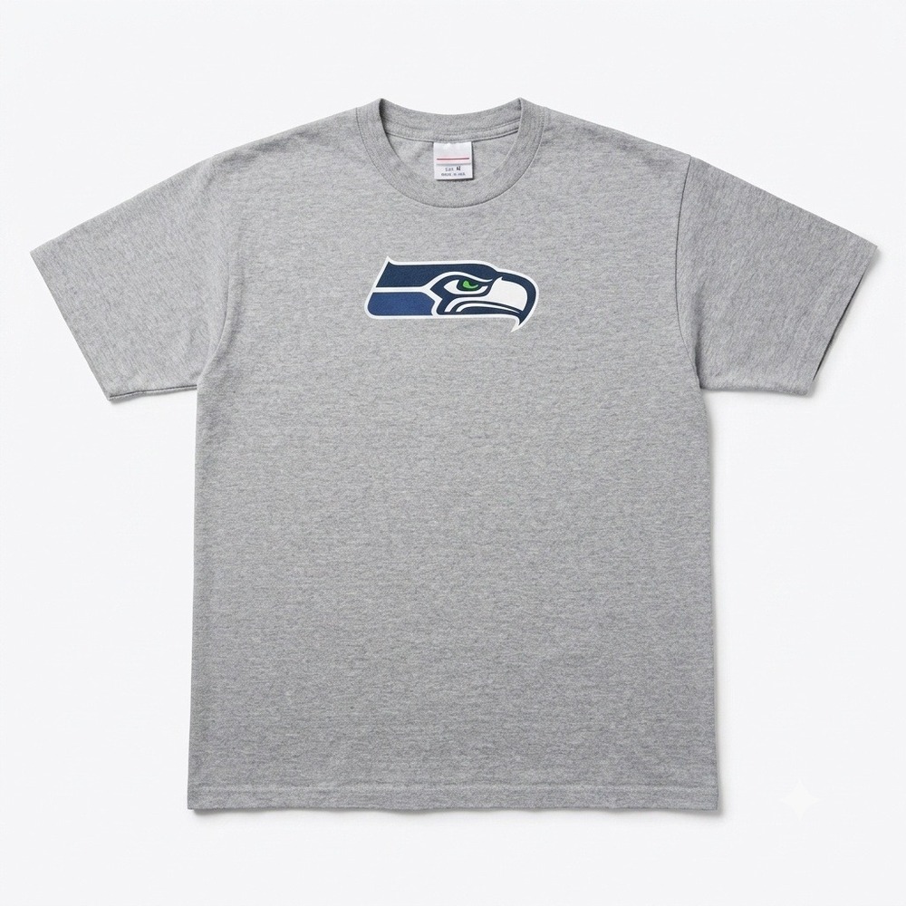Seattle Seahawks NFL Heather‎ Grey Short Sleeve T-Shirt Size L VF Imagewear